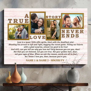 A True Love Story: Personalized Canvas Art for Couples At 89Prints