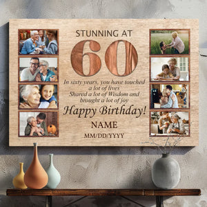 Personalized 60th Birthday Canvas - 