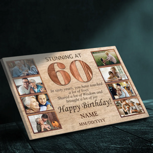 Personalized 60th Birthday Canvas - 