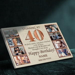 Custom 40th Birthday Canvas - 