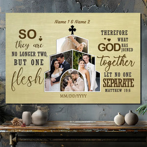 Personalized Wedding Canvas - Two Become One: Custom Names | 89Prints