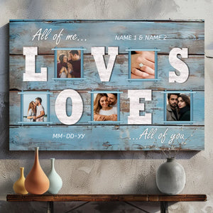 Custom Couple's Canvas - Personalized 5 Photo Collage Gift | 89Prints