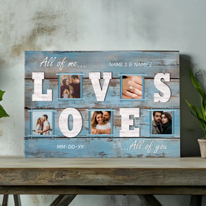 Custom Couple's Canvas - Personalized 5 Photo Collage Gift | 89Prints