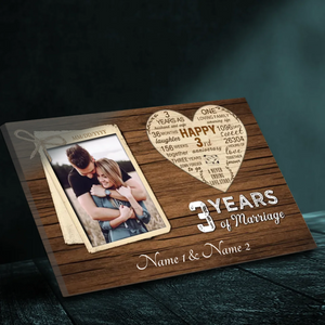 Personalized 3rd Anniversary Canvas - 