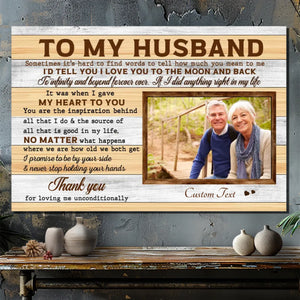 To My Husband - Personalized Love Canvas for Him | 89Prints