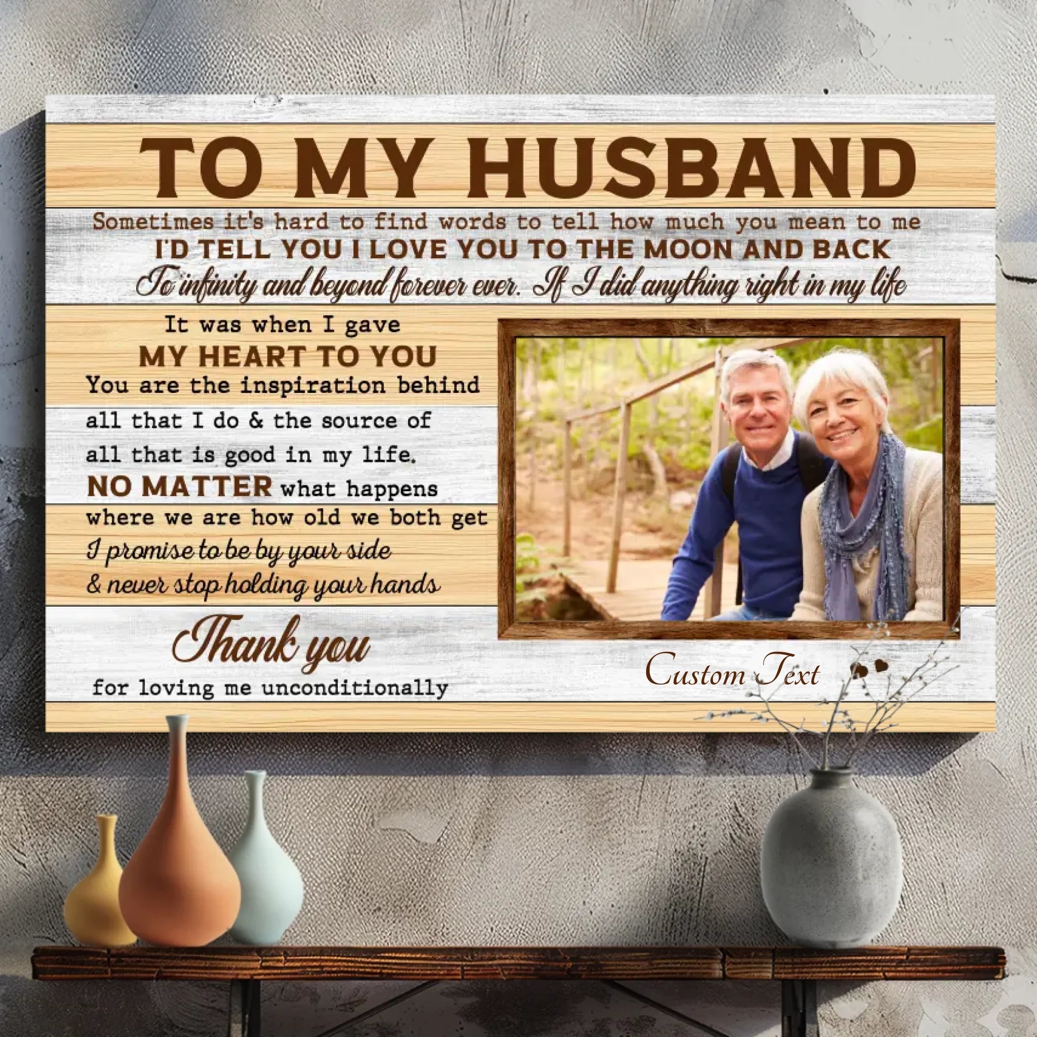 To My Husband - Personalized Love Canvas for Him | 89Prints