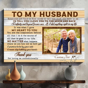 To My Husband - Personalized Love Canvas for Him | 89Prints