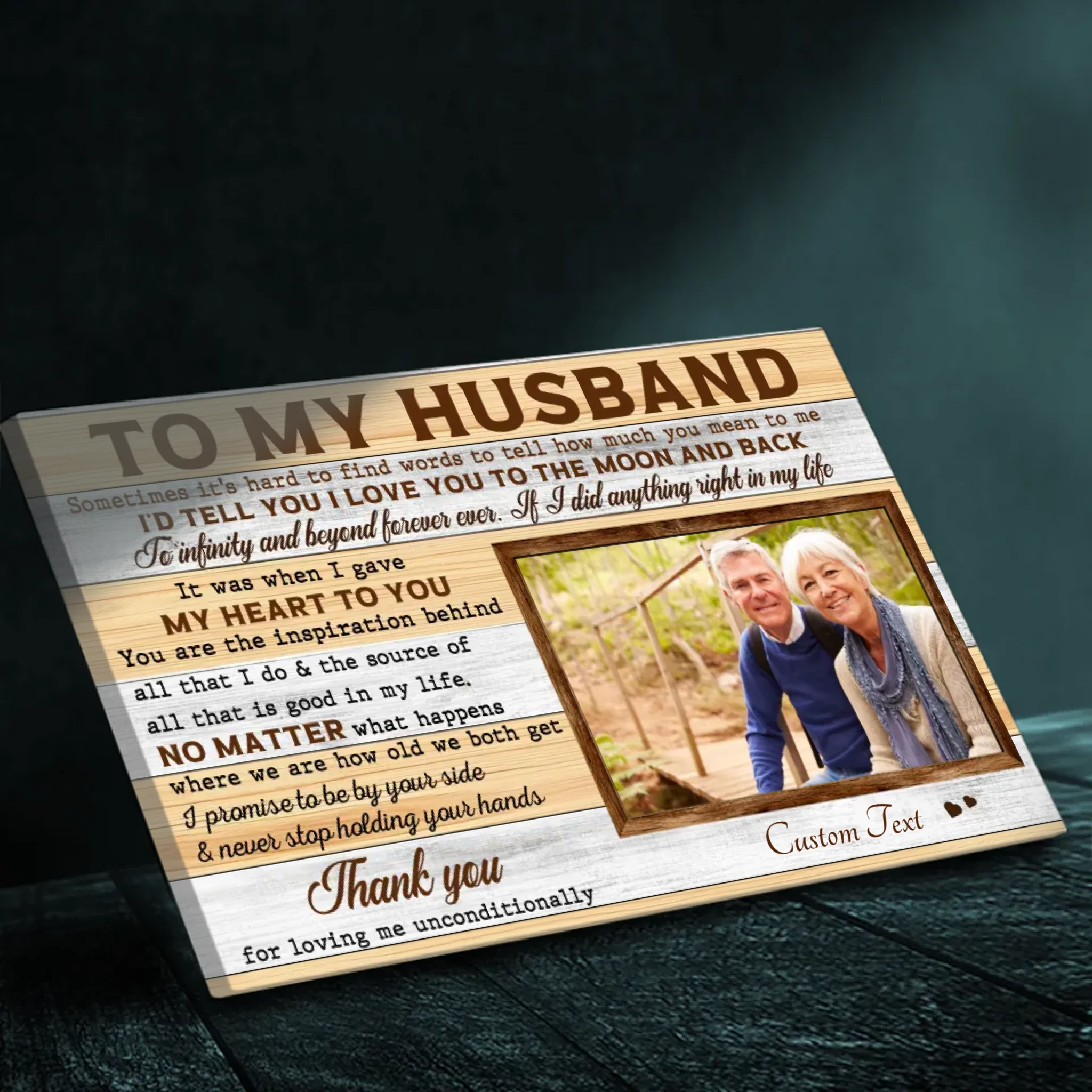 To My Husband - Personalized Love Canvas for Him | 89Prints