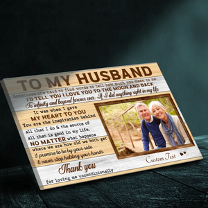 To My Husband - Personalized Love Canvas for Him | 89Prints