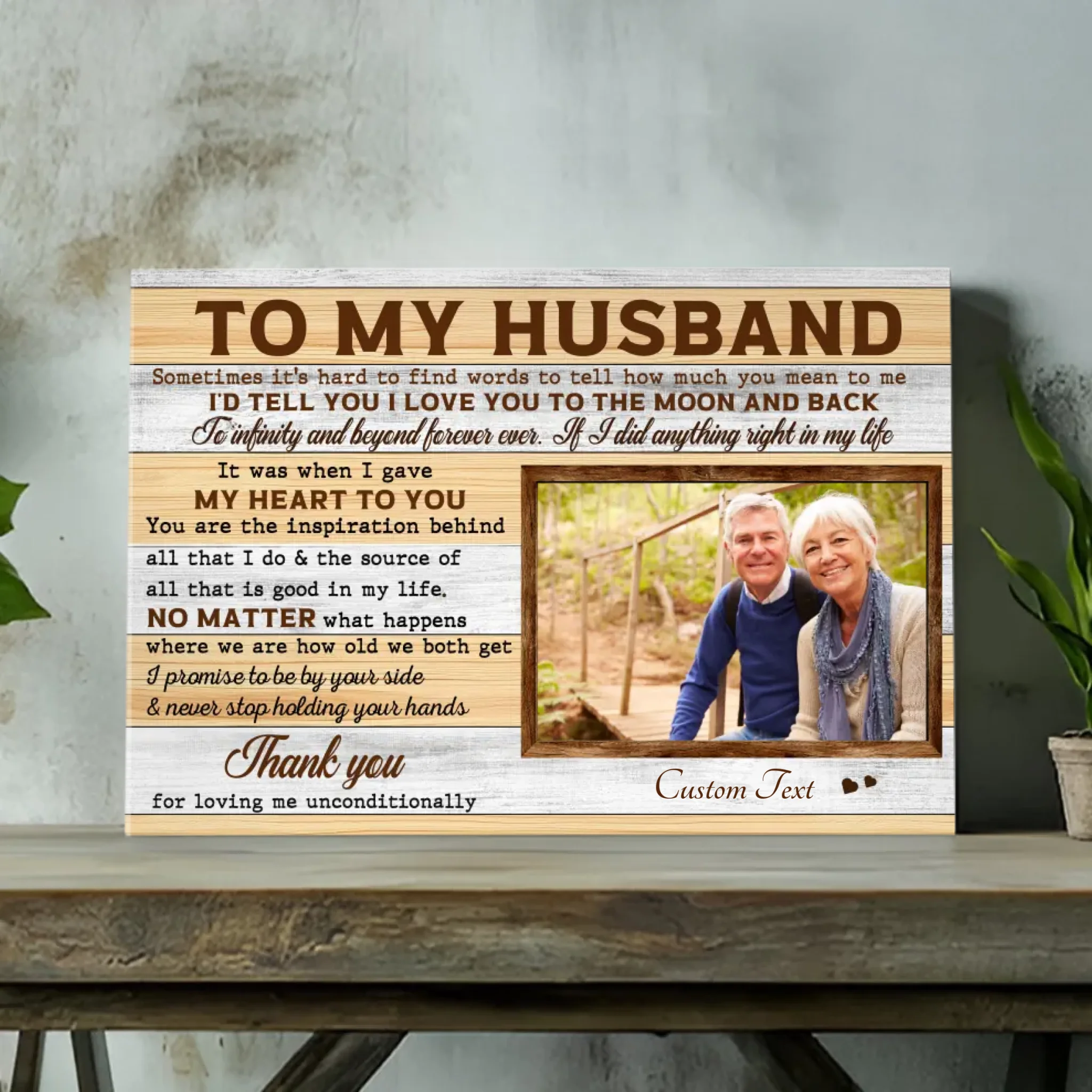 To My Husband - Personalized Love Canvas for Him | 89Prints