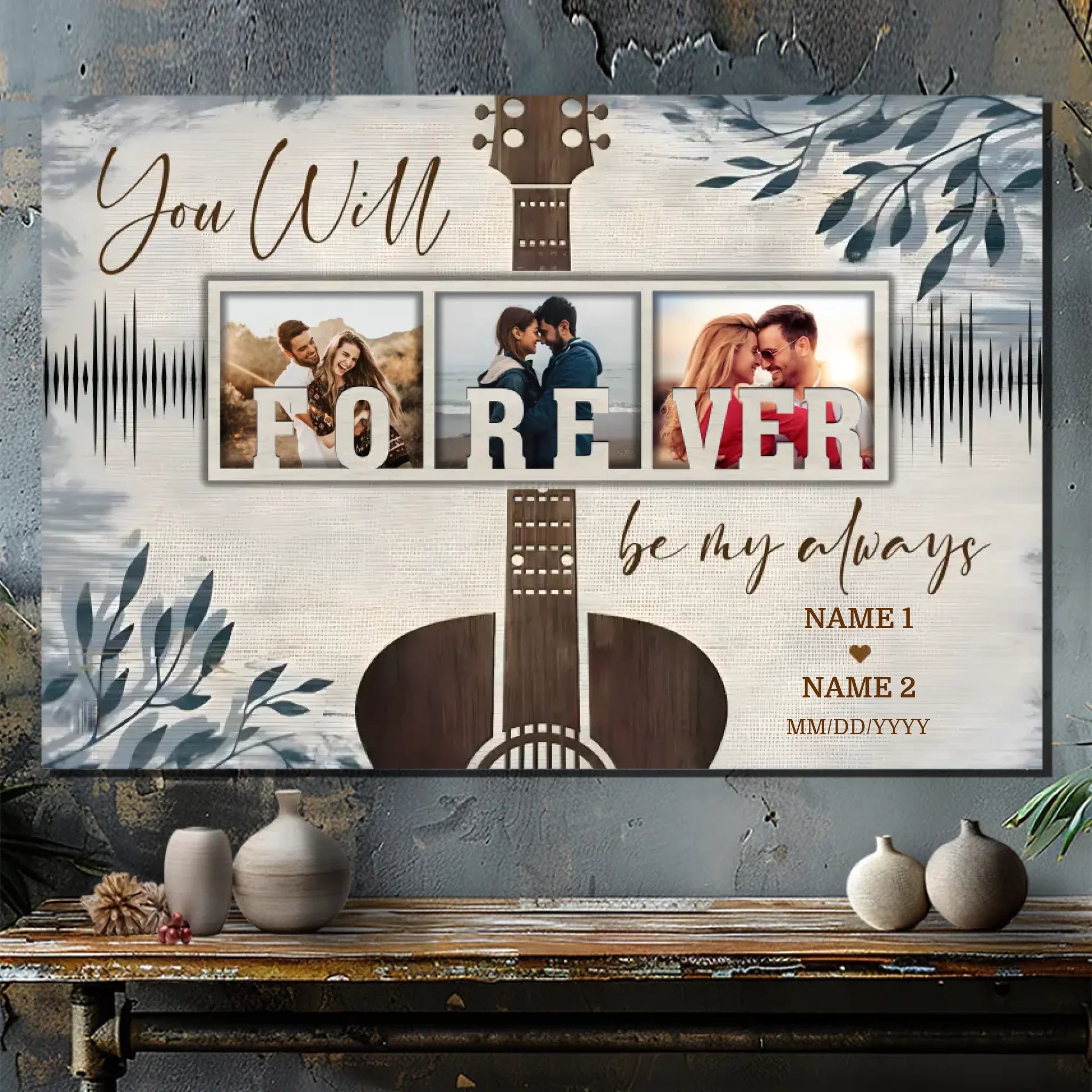 Always and Forever Yours - Personalized Canvas for Couples From 89Prints