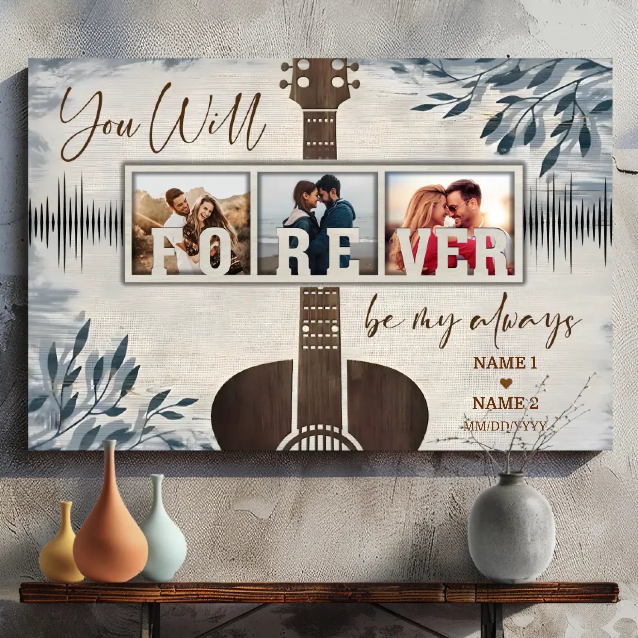 Always and Forever Yours - Personalized Canvas for Couples From 89Prints