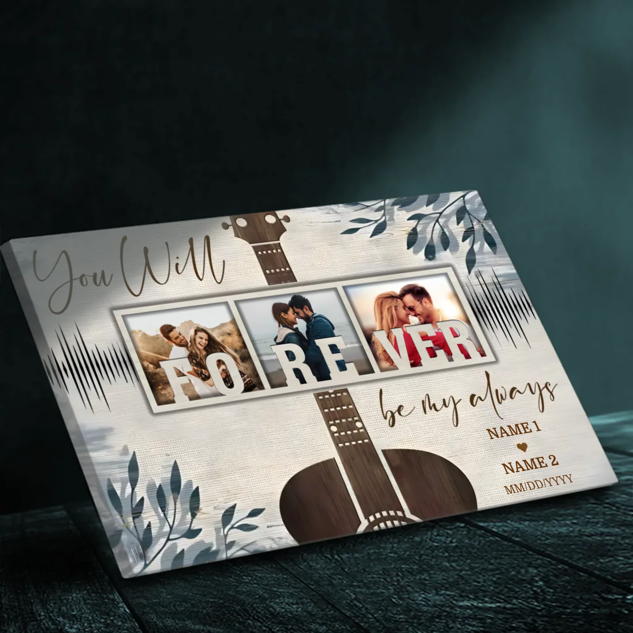 Always and Forever Yours - Personalized Canvas for Couples From 89Prints