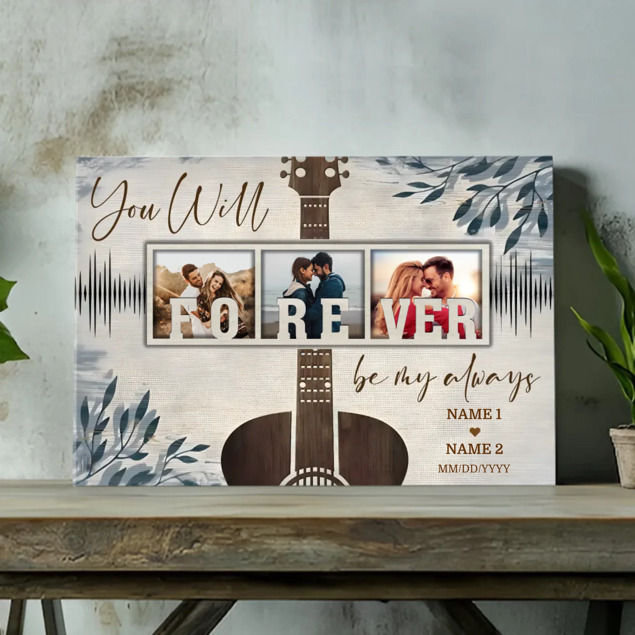 Always and Forever Yours - Personalized Canvas for Couples From 89Prints