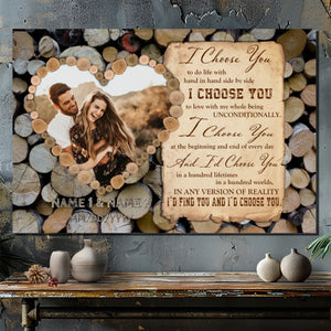 I Choose You - Custom Romantic Canvas for Couples At 89Prints