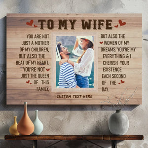 Custom To My Beloved Wife Canvas: A Heartfelt Tribute to Love
