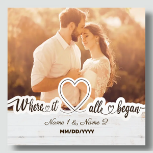 Customizable Canvas for Couples: Where It All Began - Perfect for Anniversaries