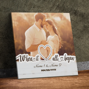 Customizable Canvas for Couples: Where It All Began - Perfect for Anniversaries