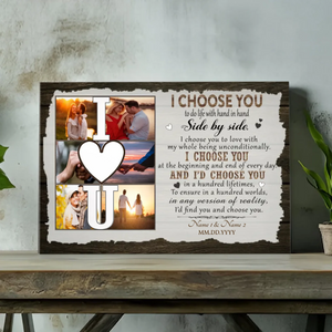 Customizable Romantic Canvas: A Timeless Tribute for Couples | 89Prints