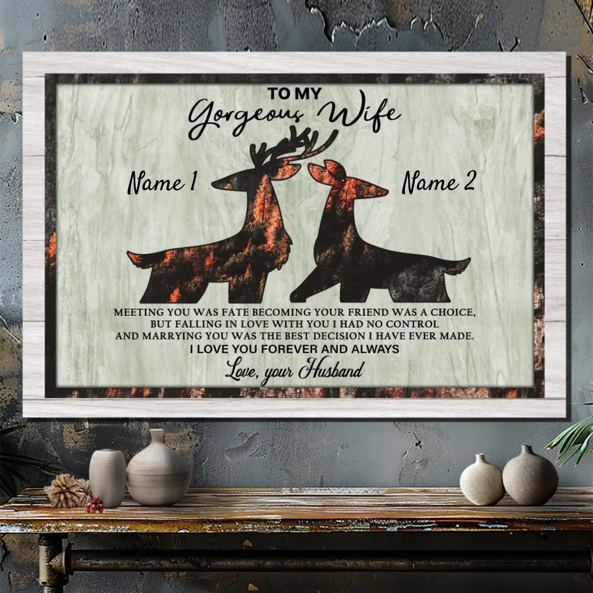 Customizable Canvas for Couples at 89Prints: Meeting You Was Fate