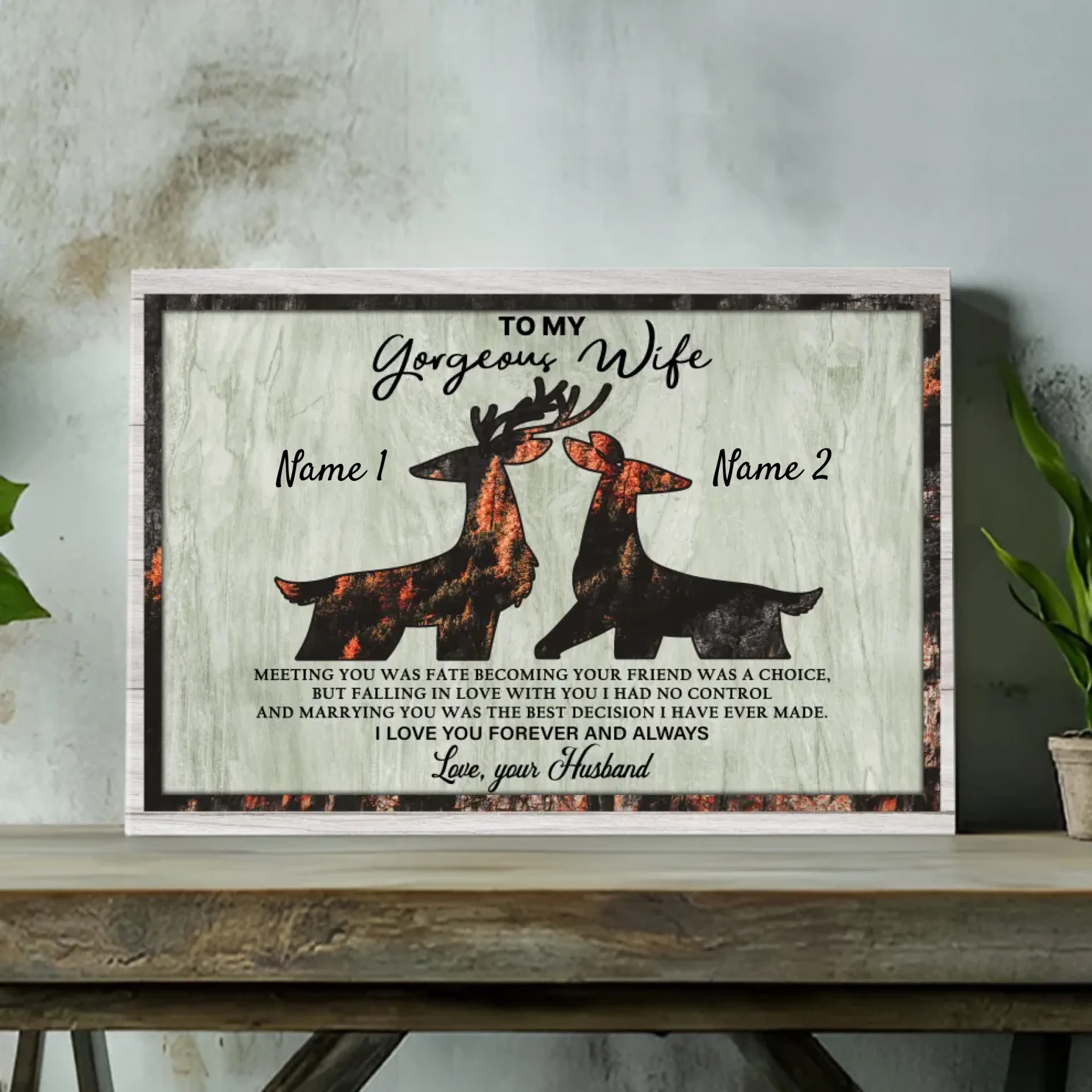 Customizable Canvas for Couples at 89Prints: Meeting You Was Fate