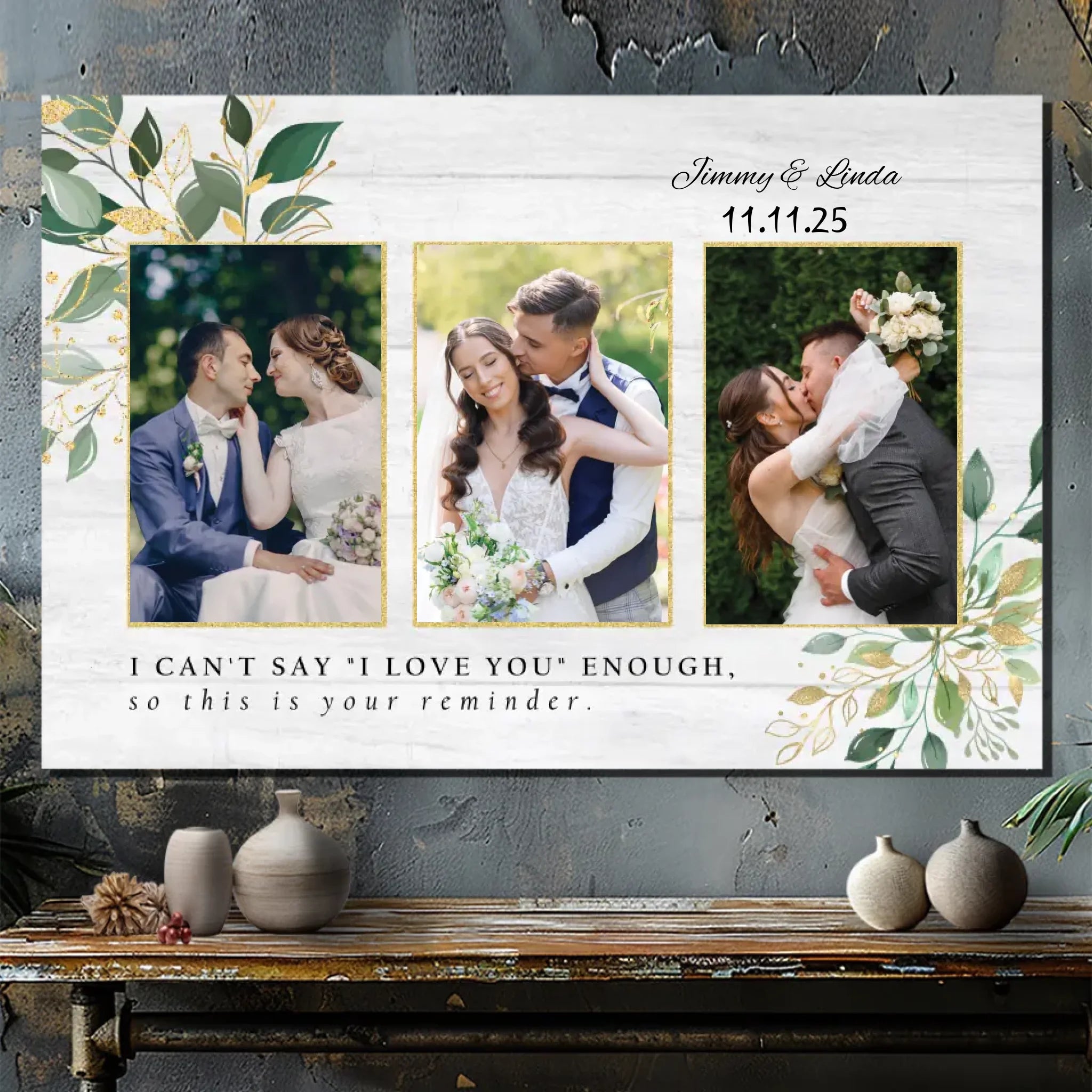 Personalized Love Reminder Canvas: I Can't Say I Love You Enough