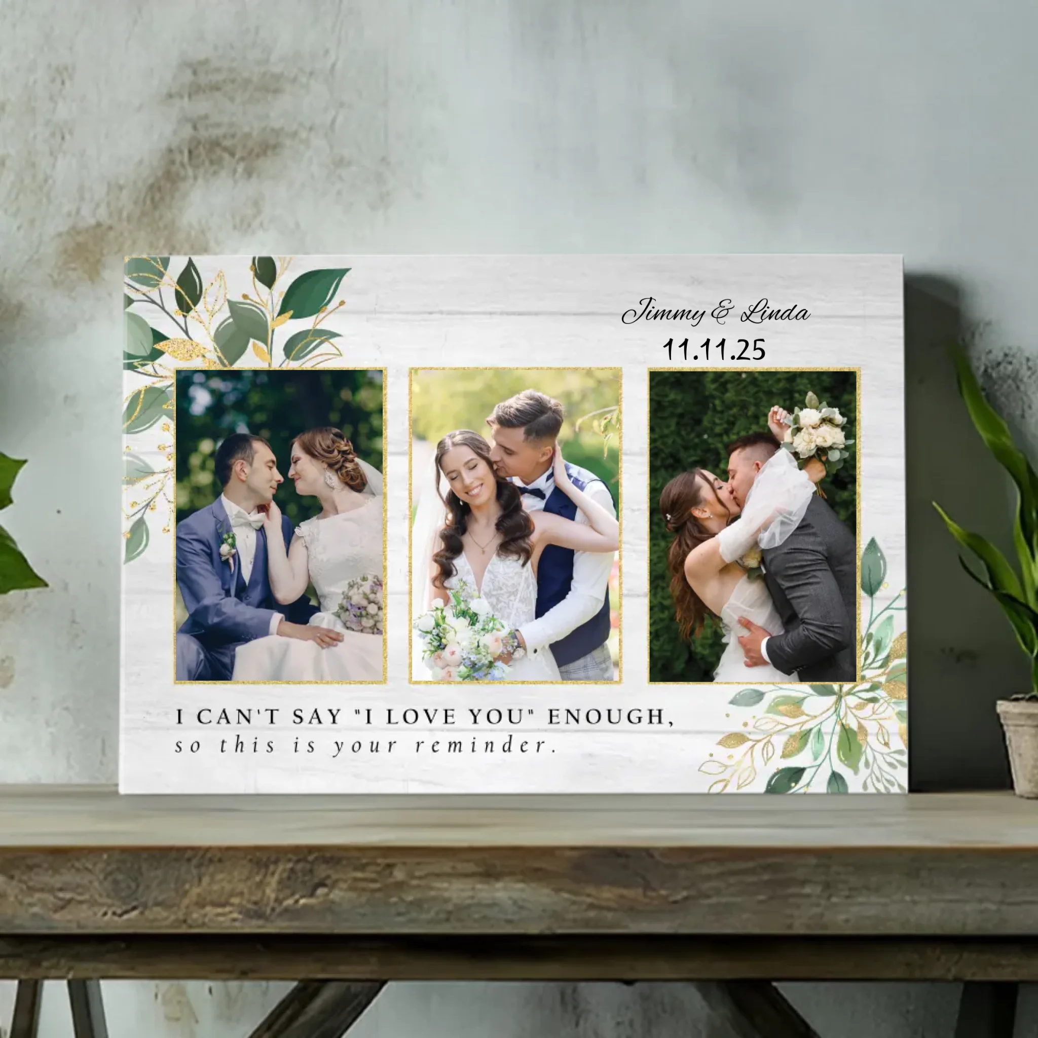 Personalized Love Reminder Canvas: I Can't Say I Love You Enough