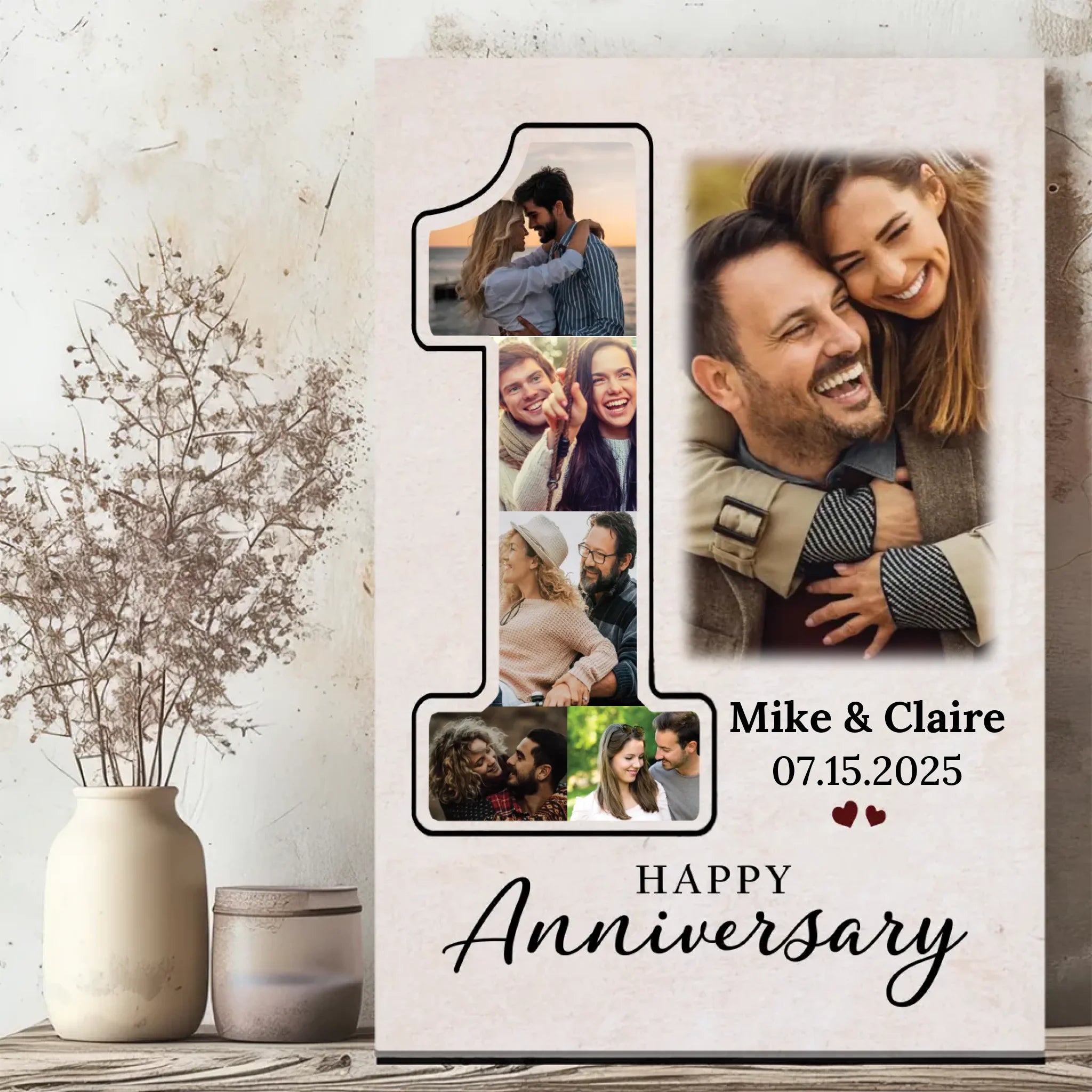 Personalized Anniversary Canvas for Couples - Celebrate Your Love | 89Prints