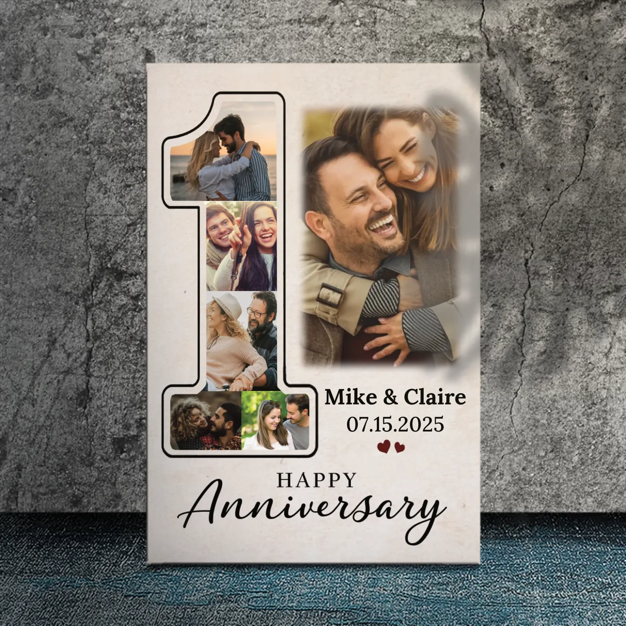 Personalized Anniversary Canvas for Couples - Celebrate Your Love | 89Prints
