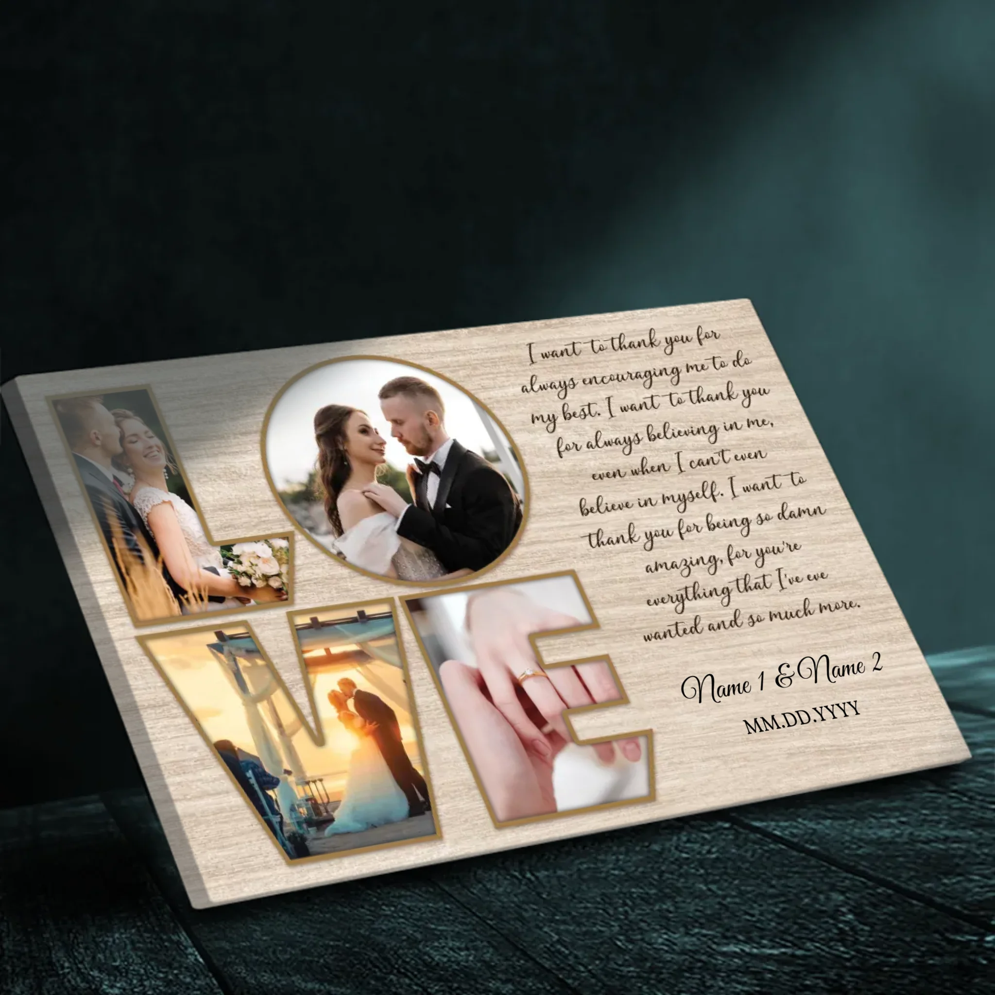 Personalized Canvas for Couples – A Heartfelt Thank You to Your Partner | 89Prints