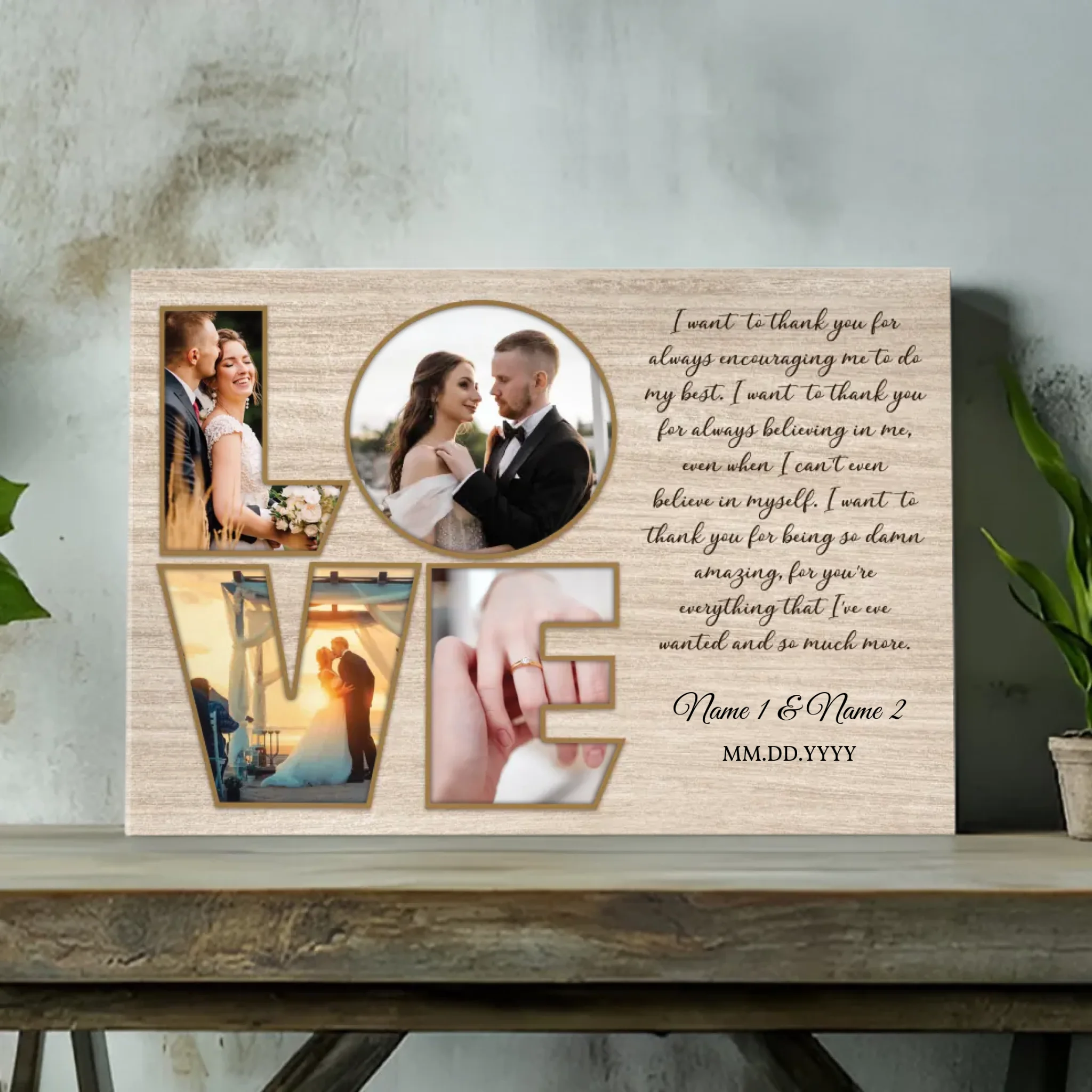 Personalized Canvas for Couples – A Heartfelt Thank You to Your Partner | 89Prints