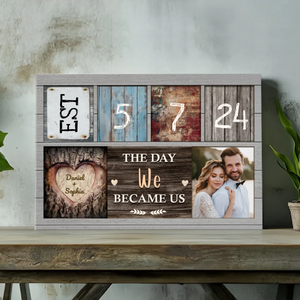 Custom Couple Canvas - Personalized Wedding Date & Photo Gift | 89Prints