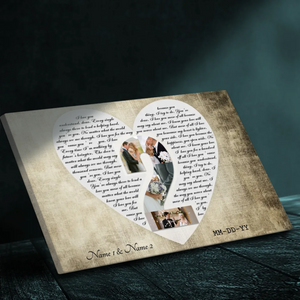 2 Years Together - Love Letter Canvas - Personalized Couple's Keepsake