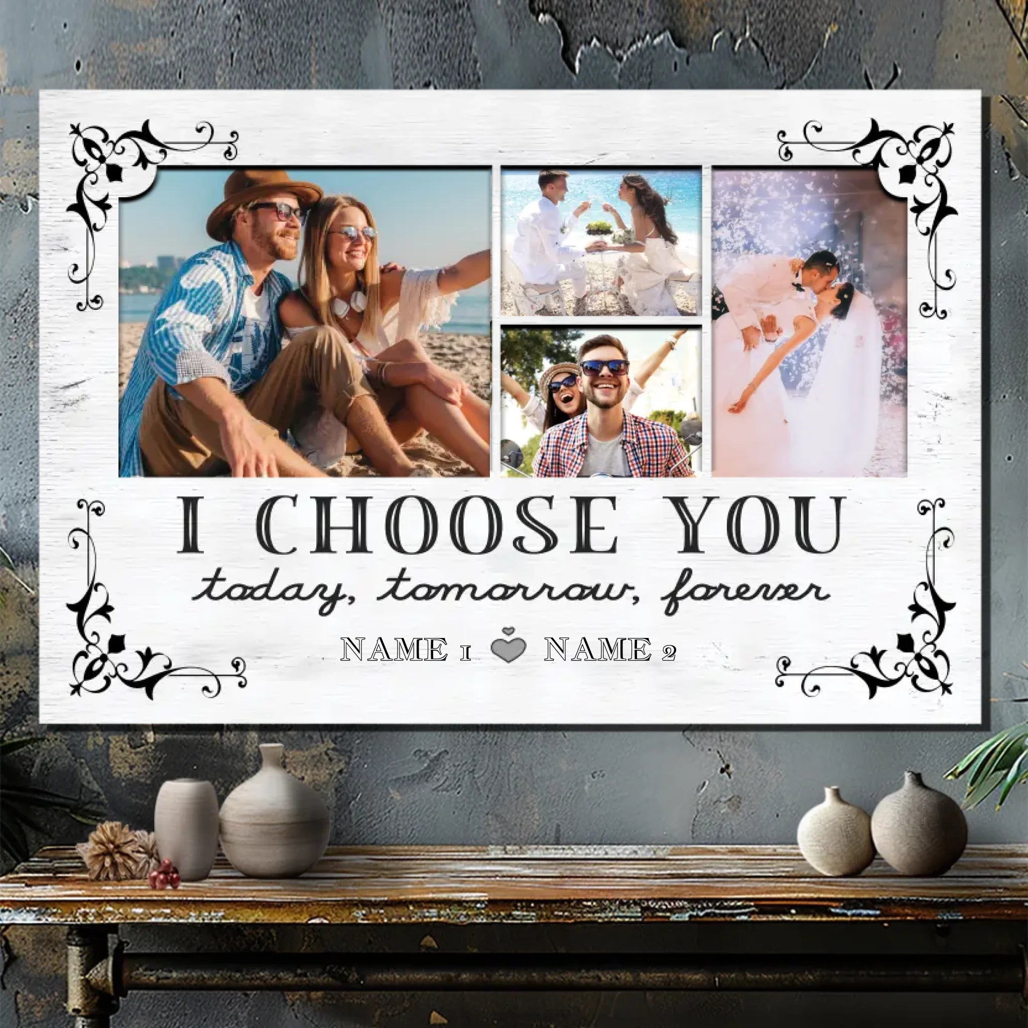 Customizable Wedding Canvas – I Choose You – Forever Love – 89Prints