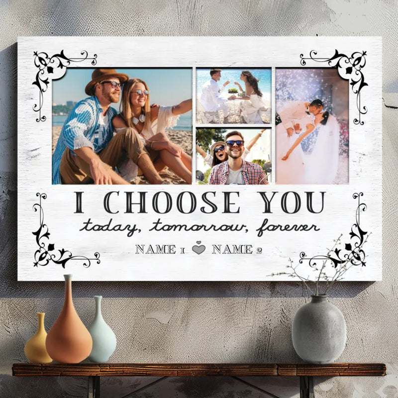 Customizable Wedding Canvas – I Choose You – Forever Love – 89Prints