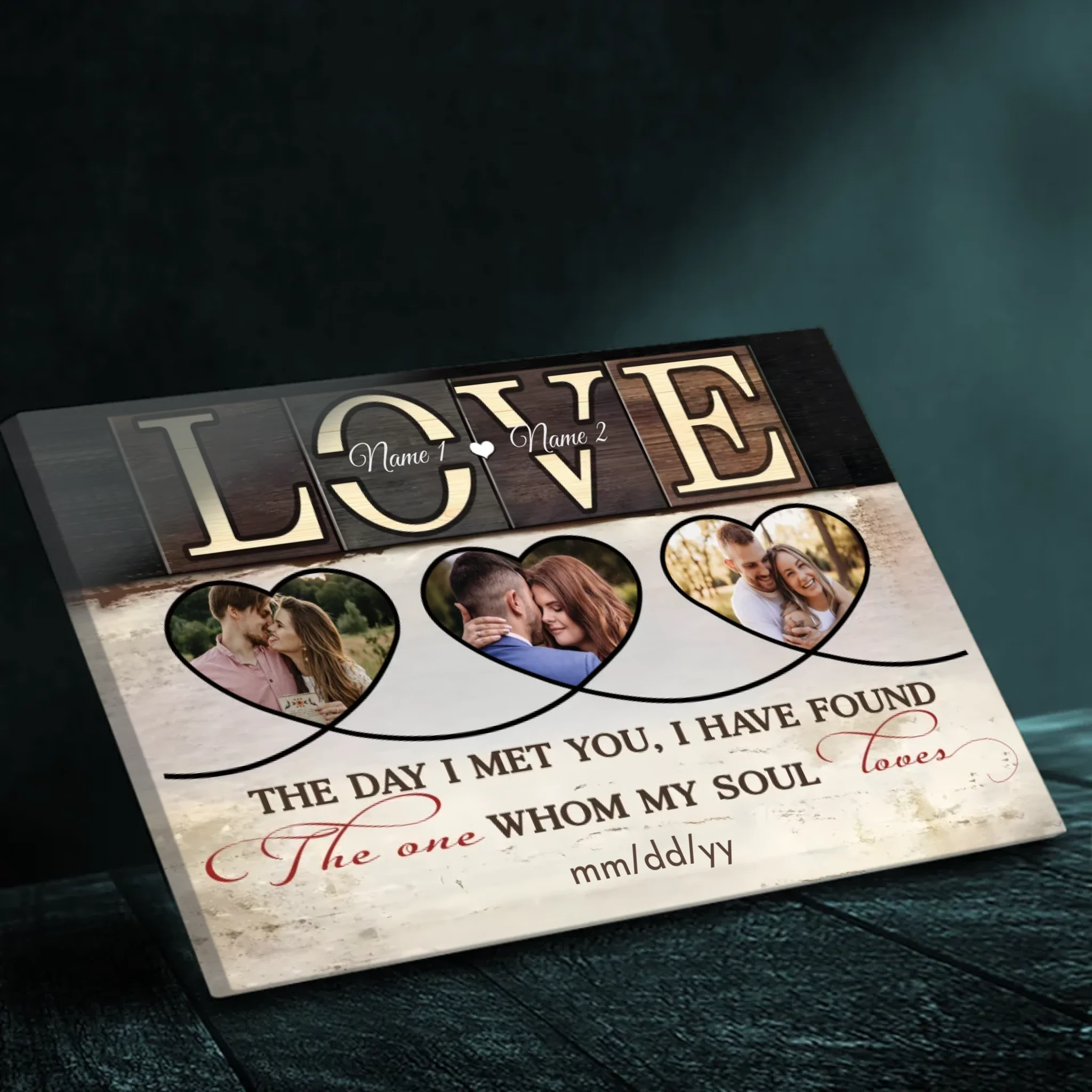 Customizable Wedding Canvas – Love, Soulmate Forever – 89Prints