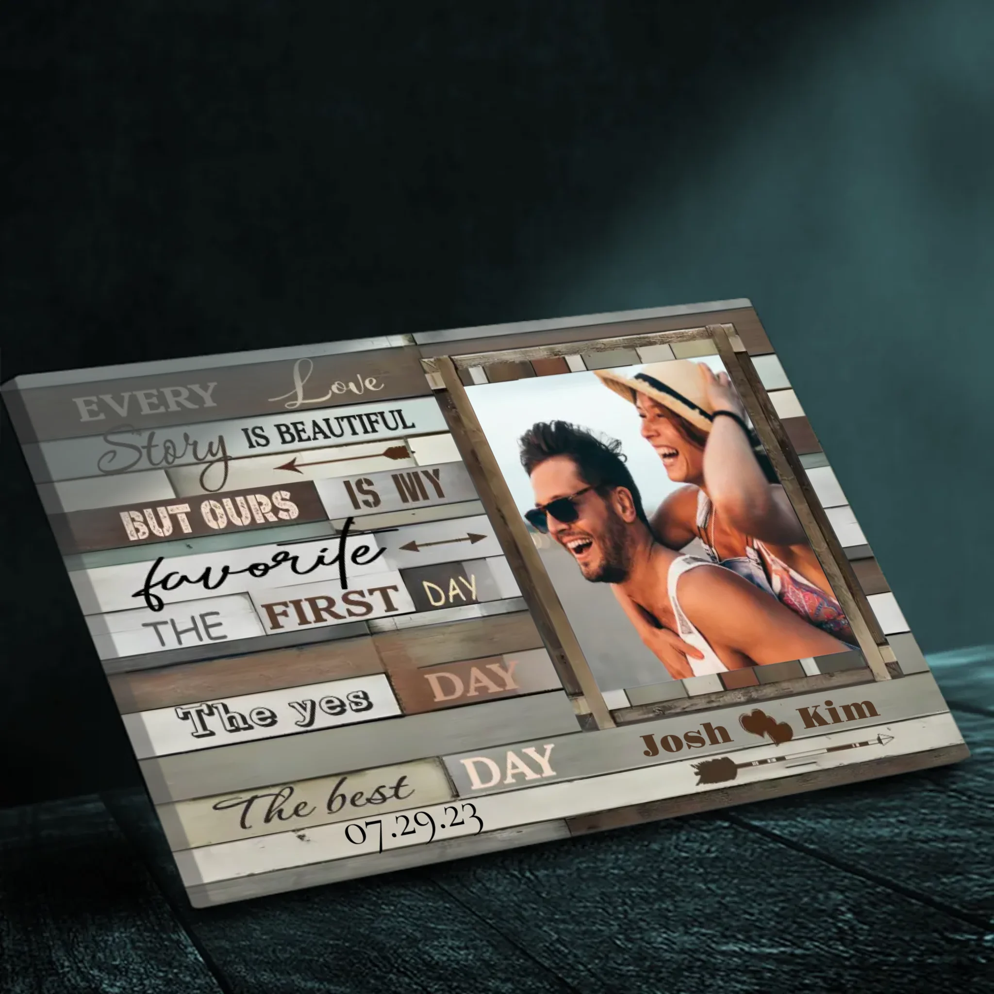 Customizable Wedding Canvas – Every Love Story is Beautiful – 89Prints