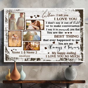 Customizable Wedding Canvas – Always and Forever Love – 89Prints