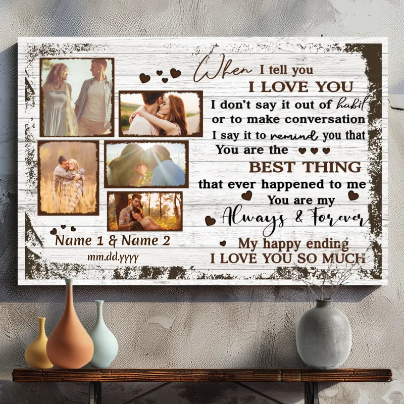 Customizable Wedding Canvas – Always and Forever Love – 89Prints