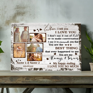 Customizable Wedding Canvas – Always and Forever Love – 89Prints