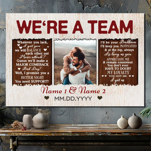 Customizable Wedding Canvas – We’re a Team, Always and Forever | 89Prints
