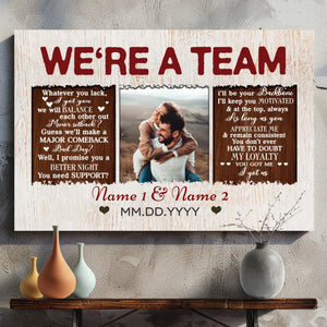 Customizable Wedding Canvas – We’re a Team, Always and Forever | 89Prints