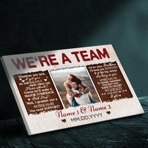 Customizable Wedding Canvas – We’re a Team, Always and Forever | 89Prints