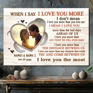 Customizable Wedding Canvas – I Love You More, Always and Forever – 89Prints
