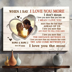 Customizable Wedding Canvas – I Love You More, Always and Forever – 89Prints
