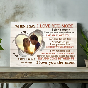 Customizable Wedding Canvas – I Love You More, Always and Forever – 89Prints