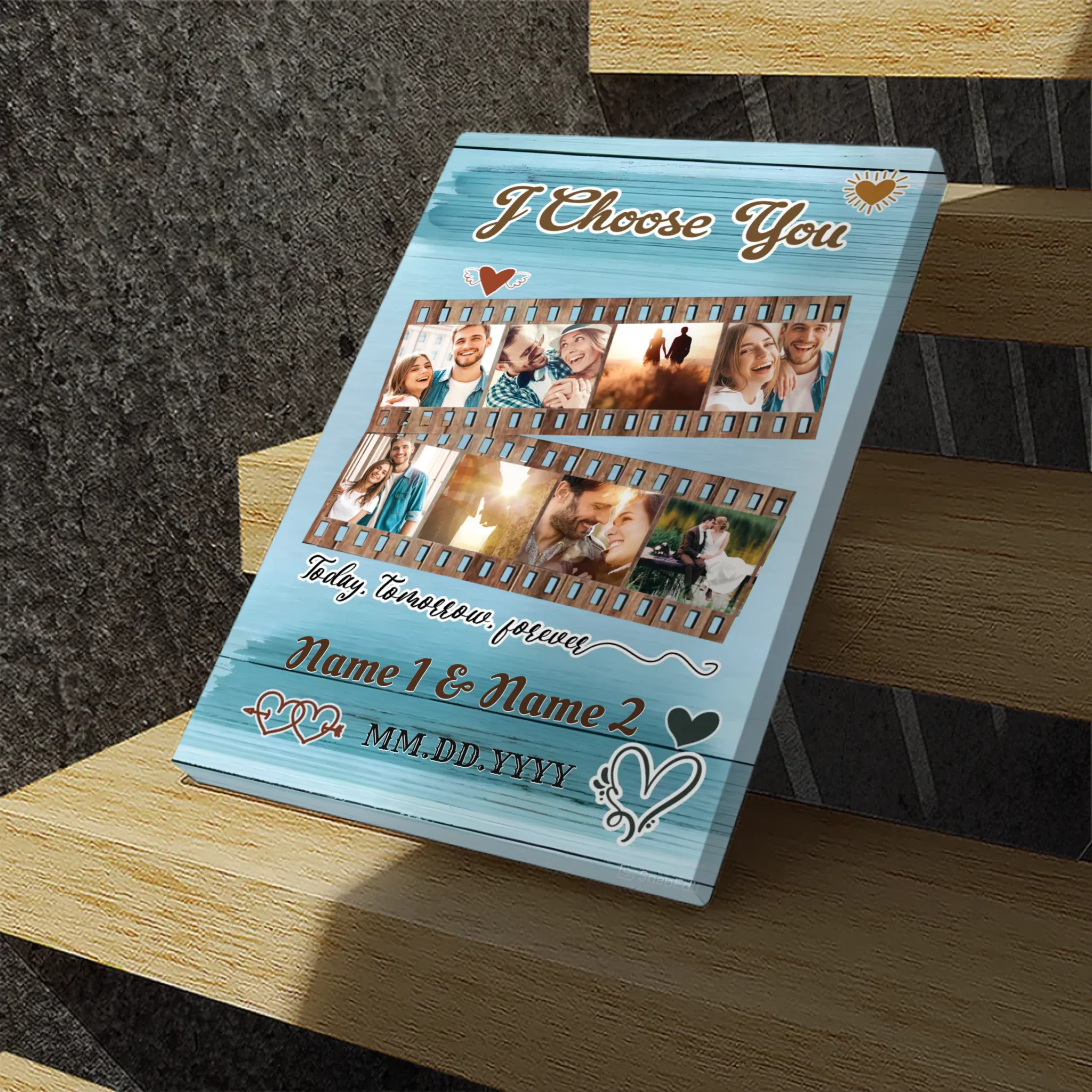 Personalized Wedding Canvas: I Choose You, Today and Forever – 89Prints