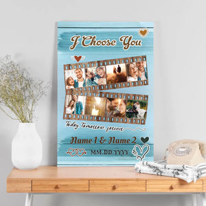 Personalized Wedding Canvas: I Choose You, Today and Forever – 89Prints
