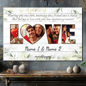 Personalized Wedding Canvas – Falling in Love Was Destiny – 89Prints