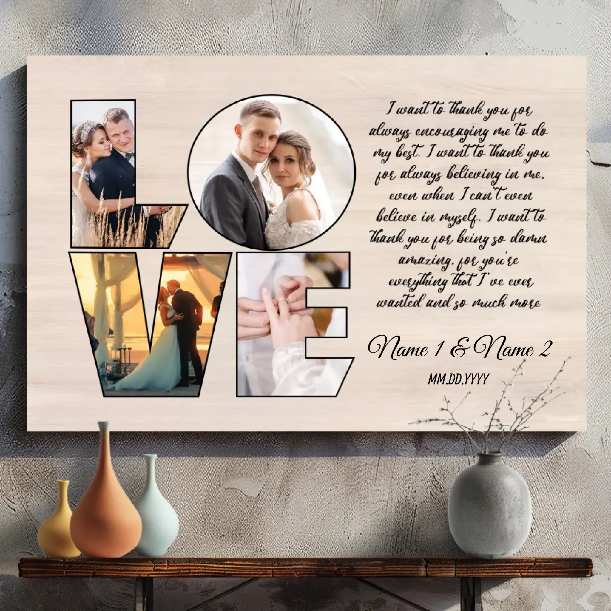 Customizable Wedding Canvas | 